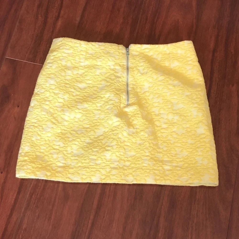 Bonpoint Yelow Jaquared Skirt and Matching Jacket